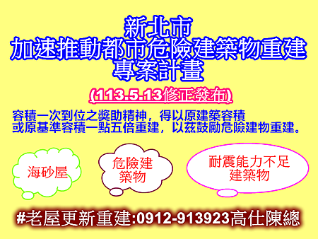 新北市加速推動都市危險建築物重建專案計畫 新北市加速推動都市危險建築物重建專案計畫