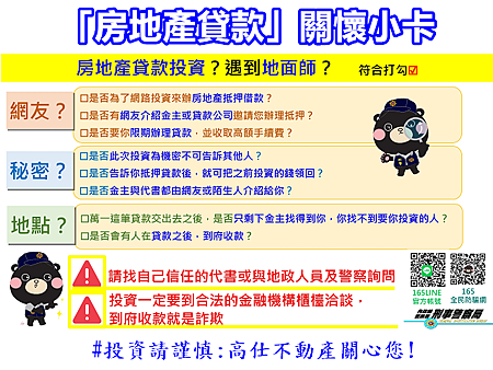 「房地產貸款」關懷小卡