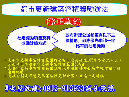 都市更新建築容積獎勵辦法修正草案 都市更新建築容積獎勵辦法修正草案