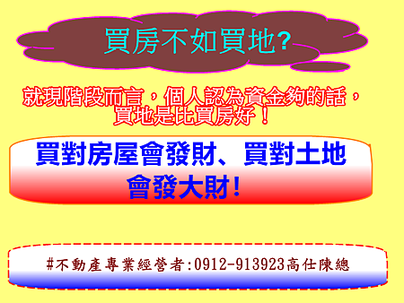 買房不如買地 買房不如買地