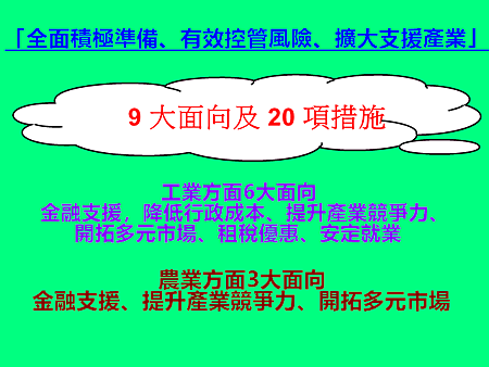 9 大面向及 20 項措施 9 大面向及 20 項措施