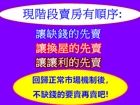 現階段賣房有順序