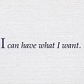 073. I can have what I want.