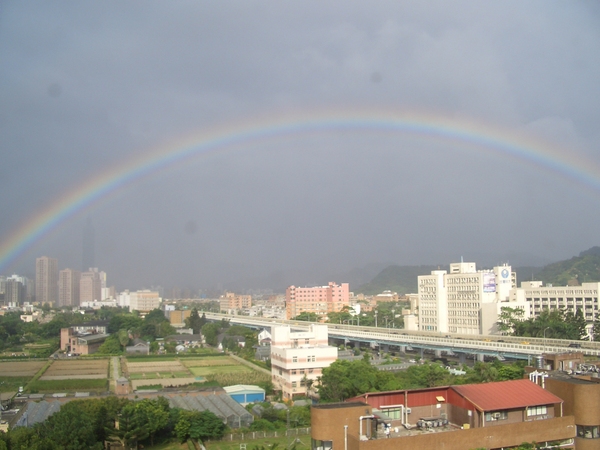 這是從台灣大學拍到的彩虹
