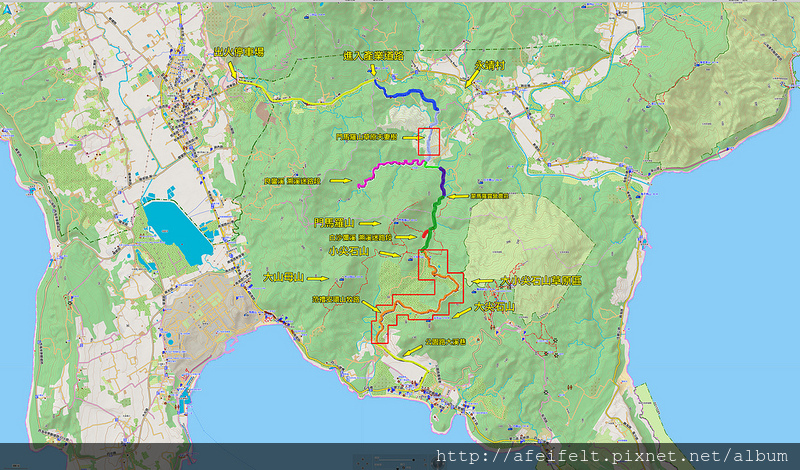 002、軌跡標示-2016.12.23 門馬羅山、大尖石山、小尖石山丘稜草原