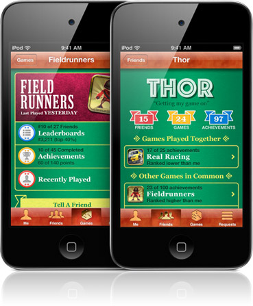  iPhone  Game Center Social Gaming Network