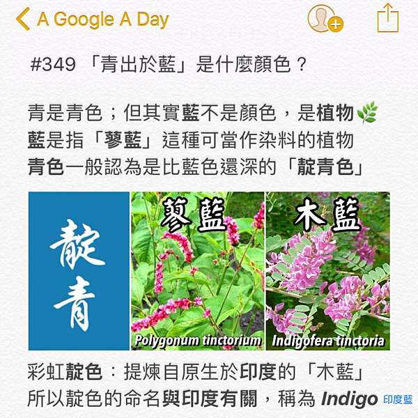 青出於藍 是什麼顏色 A Google A Day 一天一google 痞客邦