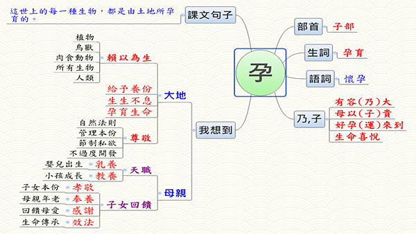 孕字的心智圖