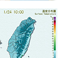 一個 “負北極震盪” 霸王級的寒流,  讓台灣的溫度圖表, 封上一層 10 度以下的灰白色.