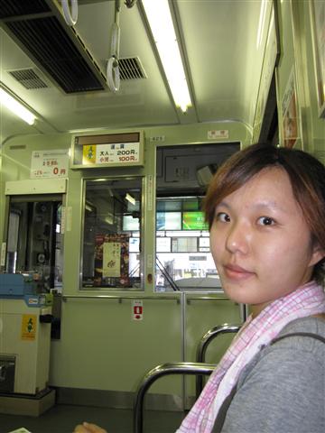 嵐山電鐵車上