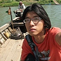 我撘一艘小船到湄公河中的小島Koh Trong