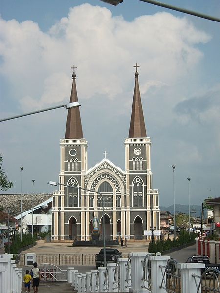 Chanthaburi, 尖竹汶, 一座法式的天主教堂, 重建於1906, 是目前在泰國最大的此類建築