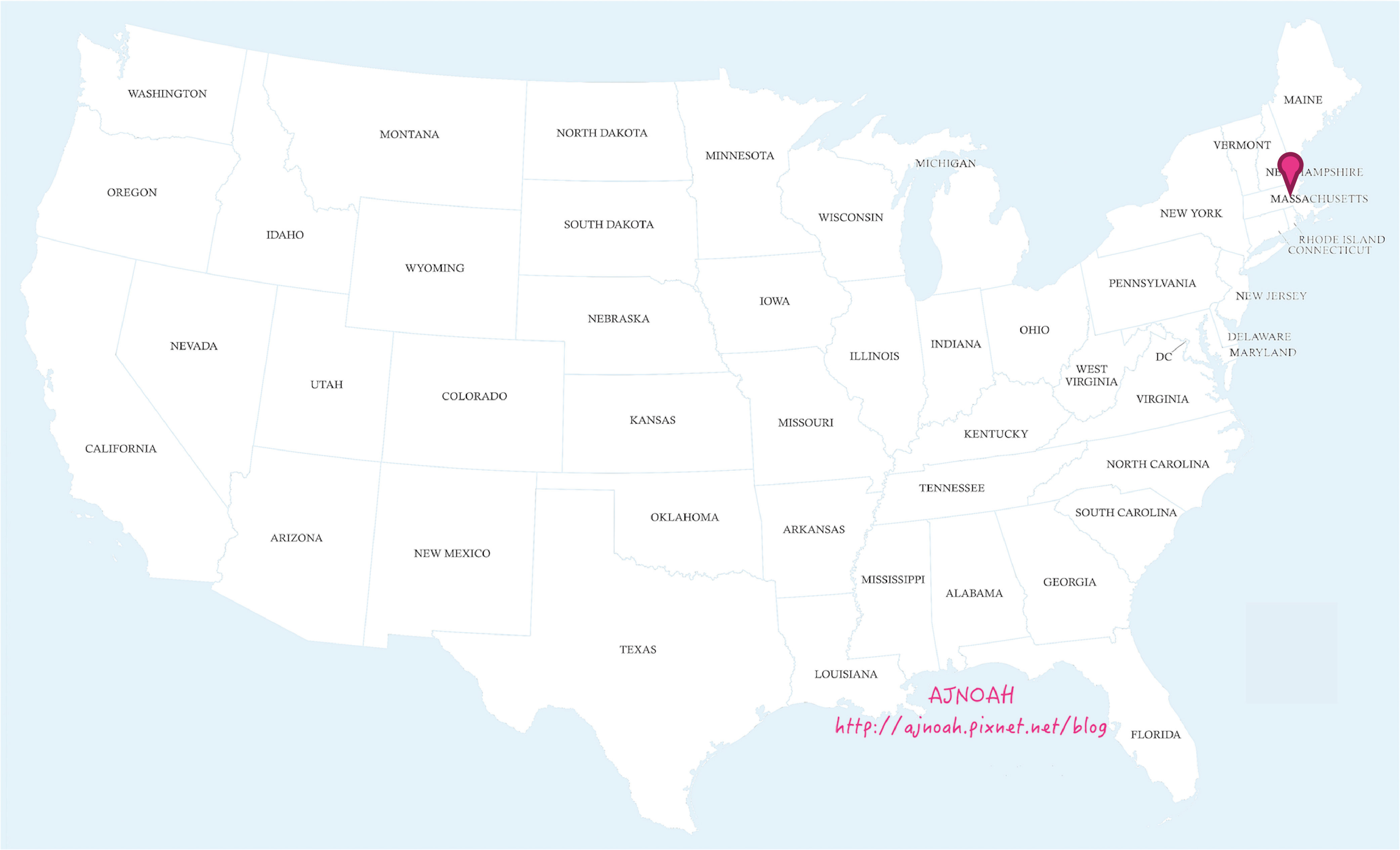 Tufts University_US map