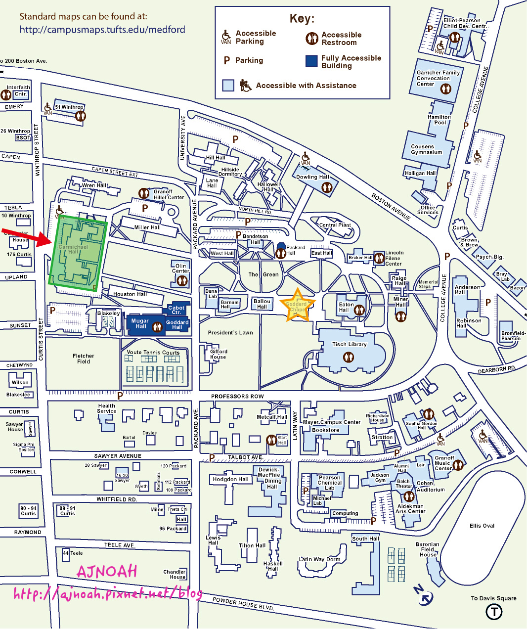 Tufts University map