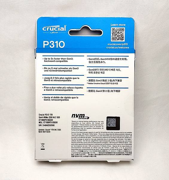 美光 Micron Crucial P310 1TB（Gen