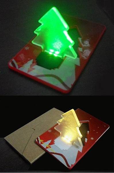 聖誕樹卡片燈