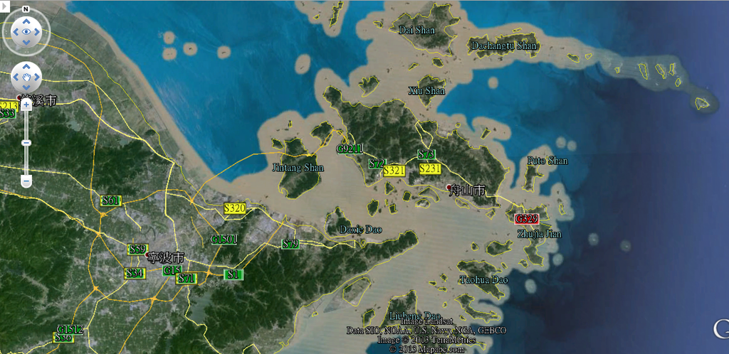 寧波港衛星圖1
