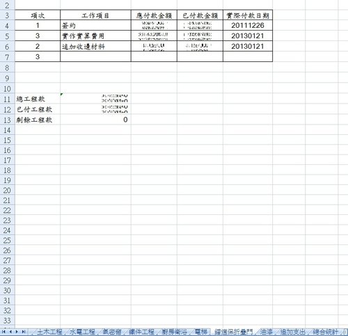 工程款付款統計表 ㄚ潘的家 自建的漫漫長路 痞客邦