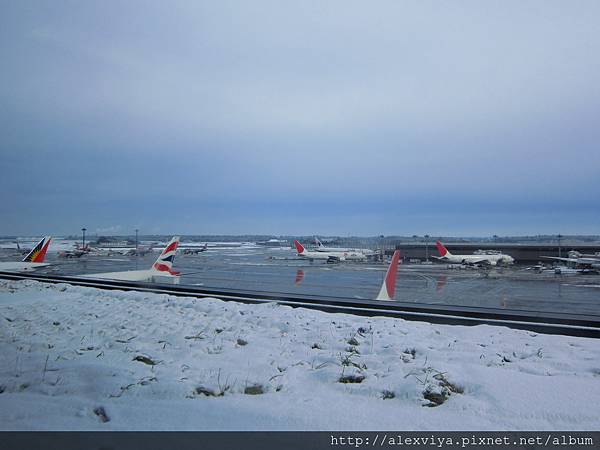 成田機場的雪景