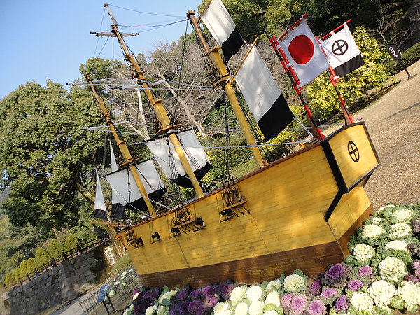 造型卡哇依的日本古帆船