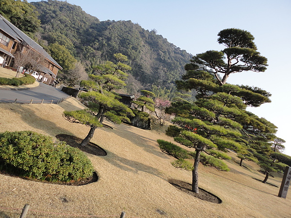 仙巖園最著名的借景式庭園