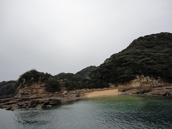 枕島，漂亮的雙色海面，引起大家一陣驚呼