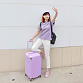 小胖箱推薦｜23.5吋專為國內旅遊而生的行李箱紫 (15)