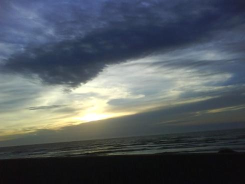 苗栗北浦漁港的夕陽
