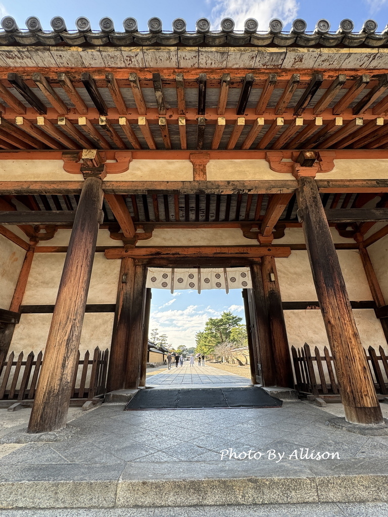 －＞奈良賞楓--飄浮在水上的中宮寺 + 擁有日本最古老的三重