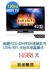 美國VIZIO 42吋WUSH連網系列120Hz WIFI
卡拉OK液晶顯示器+視訊盒(E42)