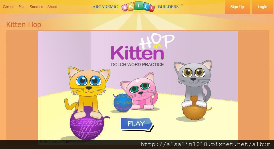 kitten hop(sight word activity)