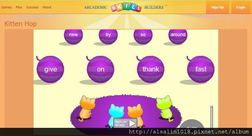 kitten hop 02(sight word activity)