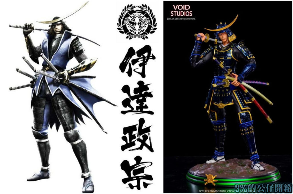 開箱 Gk 伊達政宗索隆 日本戰國人物 Void工作室 3 的公仔開箱 痞客邦