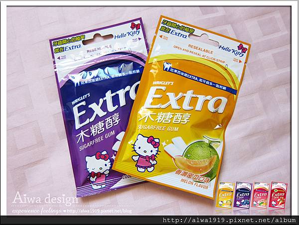Hello Kitty限量版Extra Xylitol木糖醇無糖口香糖-01