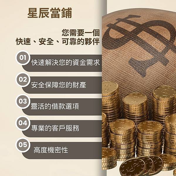 【創業資金周轉】新竹星辰優質當舖，民國72年政府立案合法經營