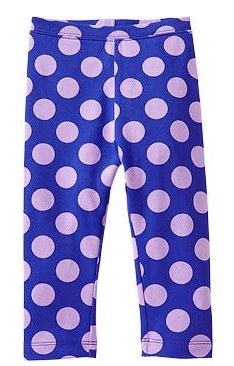 Printed Jersey Leggings for Baby-Purple Dots