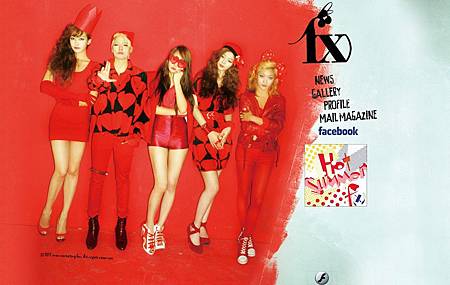 日文版 #hot summer# f(x) 官網圖 cr.fx宋茜吧