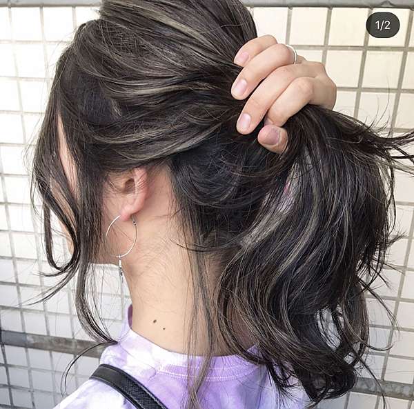 隐藏式挑染图片 彩虹里