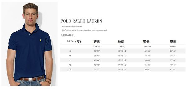 建議] RL Ralph Lauren 男生尺寸如何選？ 版型比較@ AmericanJoy美國官網店面代購:: 痞客邦::