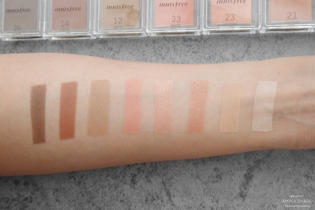 彩妝|innisfree『My Palette』一盤搞定!12色試色大公開♡兩種彩妝示範:)