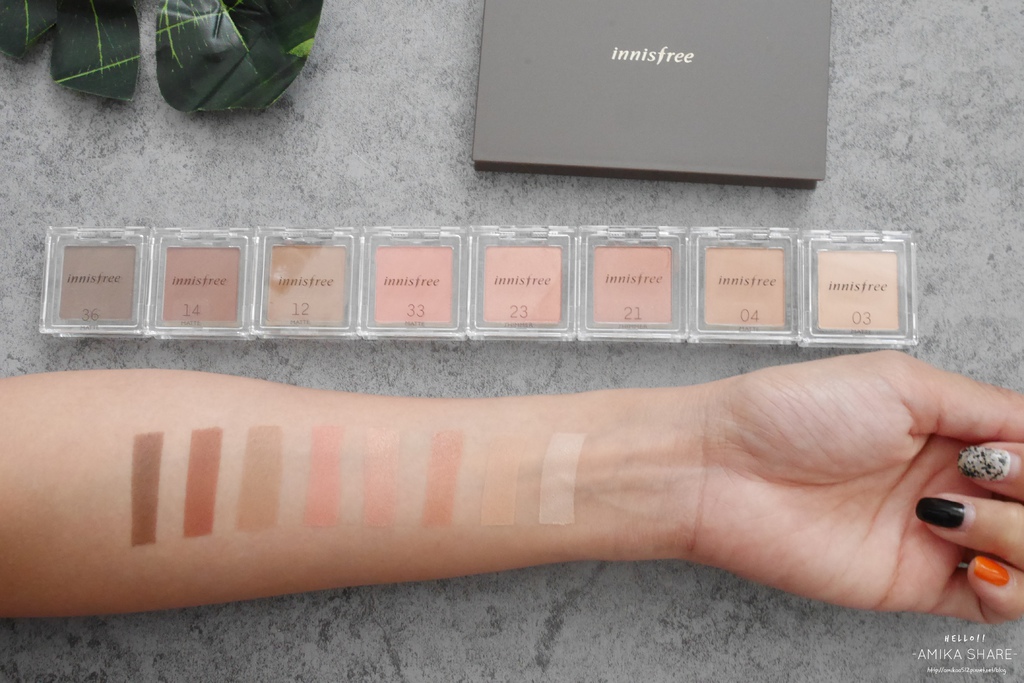 彩妝|innisfree『My Palette』一盤搞定!12色試色大公開♡兩種彩妝示範:)