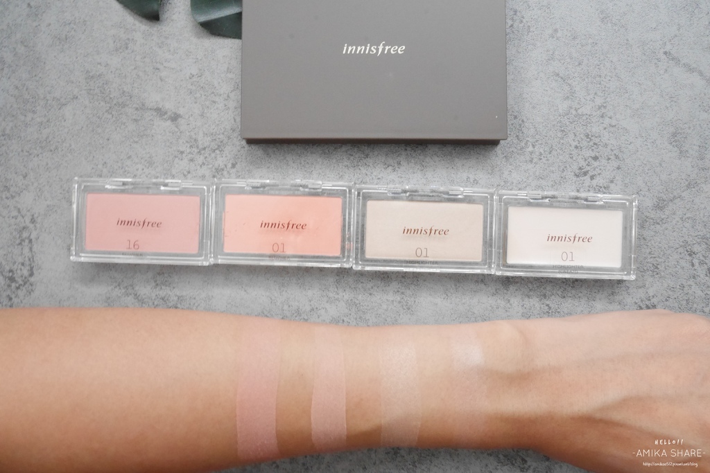 彩妝|innisfree『My Palette』一盤搞定!12色試色大公開♡兩種彩妝示範:)
