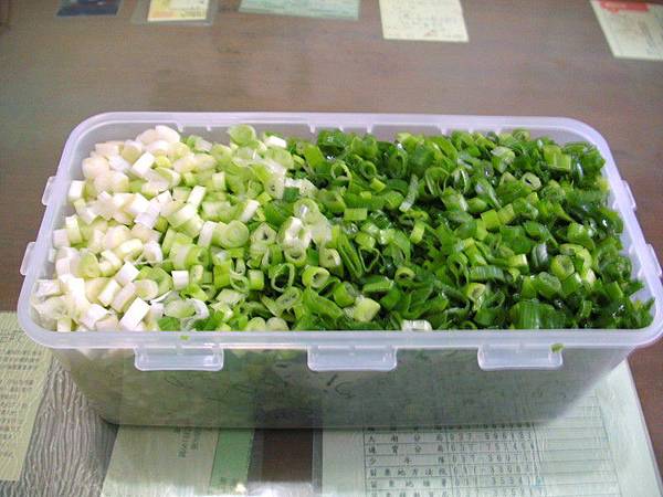青蔥保存法-冷凍前