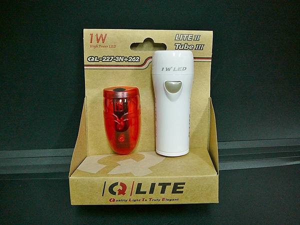 Q-LITE QL-227-3n+QL-262 1W前燈 後燈組/白 Q-LITE QL-227-3n+QL-262 1W前燈 後燈組/白
