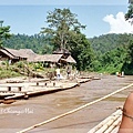 Bamboo raft taking