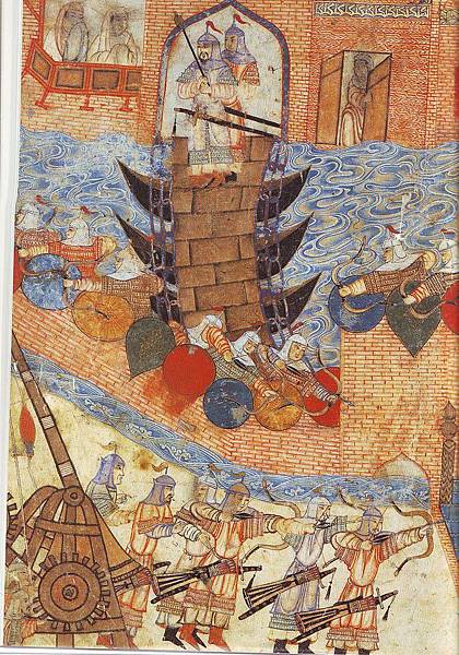 Persian_painting_of_Hülegü’s_army_attacking_city_with_siege_engine