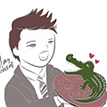 Junsu and crocodile pizza