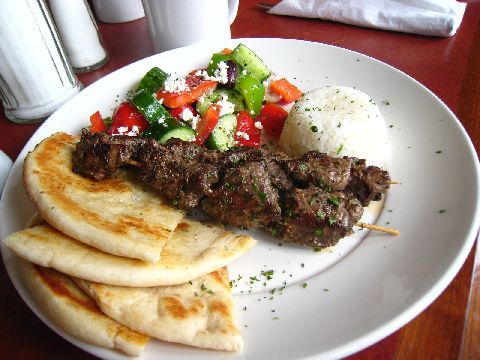 我姊的lamb souvlaki