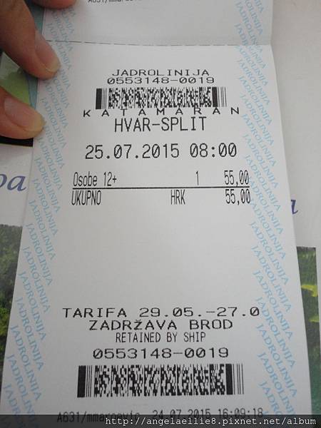 Hvar Split boat ticket