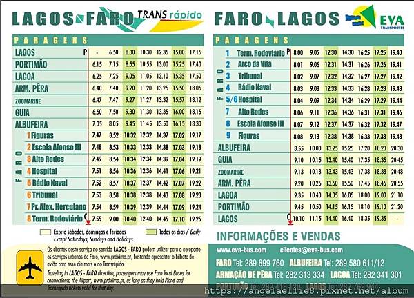 Lagoa~Lagos Bus timetable.jpg